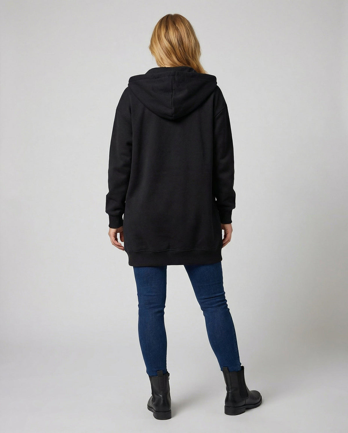 Longline Zip-Up Hoodie for Women - View 4
