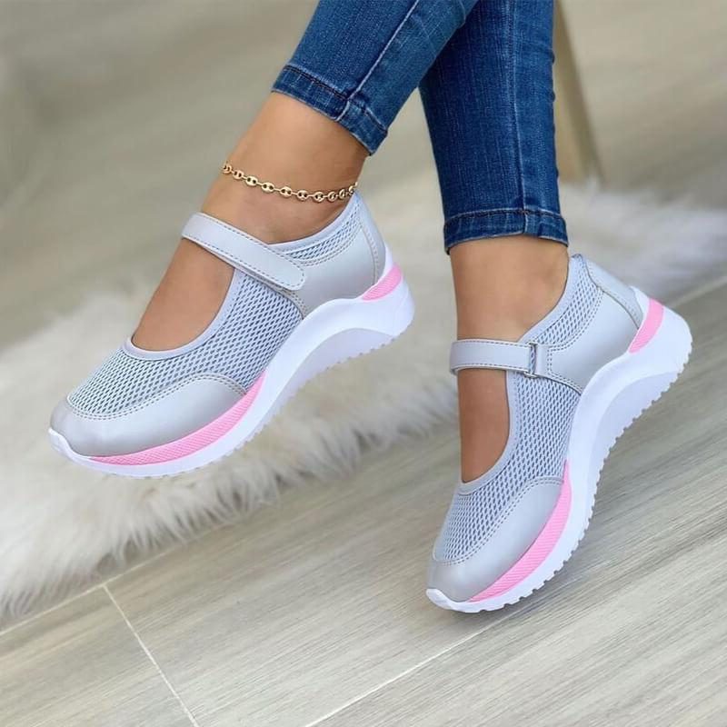 Mesh Mary Jane Strap Sneakers for Women