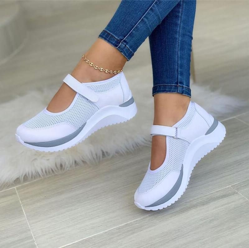 Mesh Mary Jane Strap Sneakers for Women