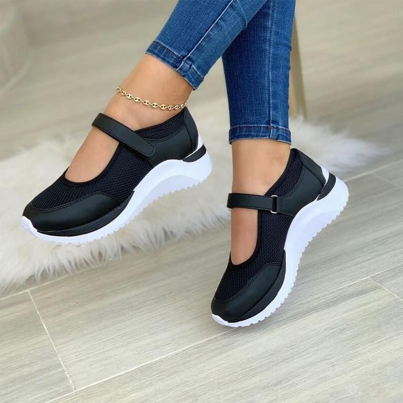 Mesh Mary Jane Strap Sneakers for Women
