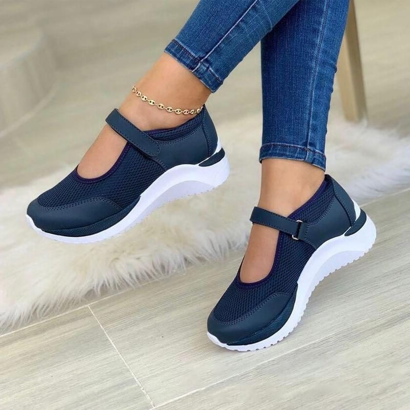 Mesh Mary Jane Strap Sneakers for Women