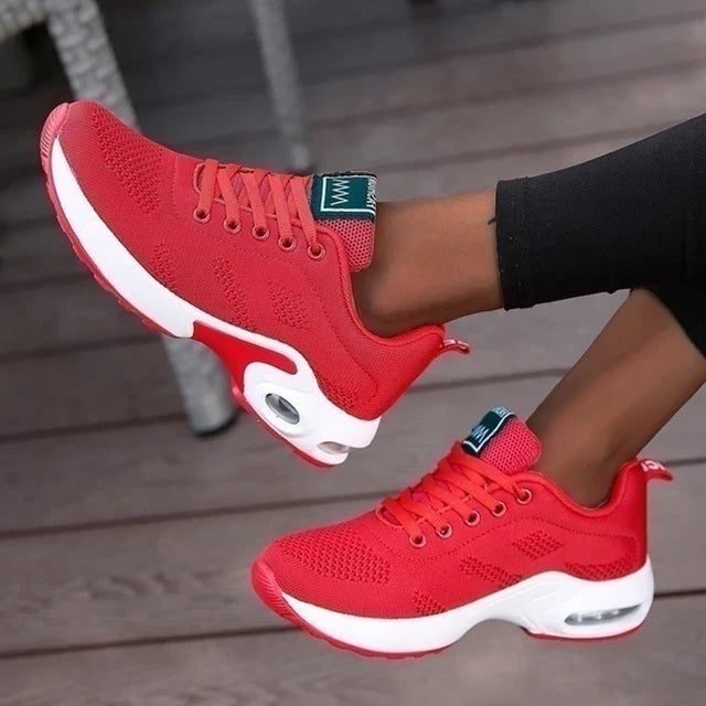 Mesh Running Sneakers with Lace-Up for Women