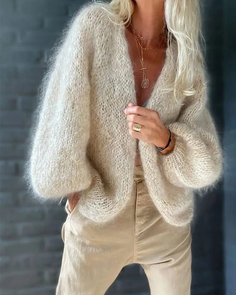 Oversized Chunky Knit Cardigan for Women