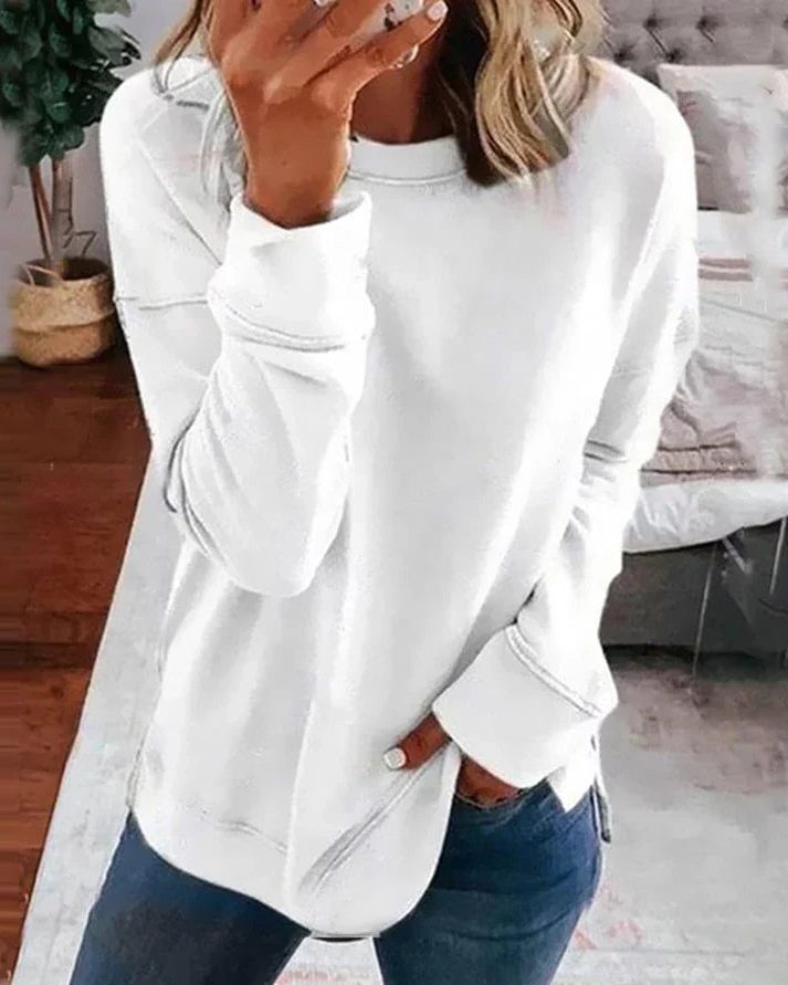Oversized Crew Neck Sweatshirt for Women