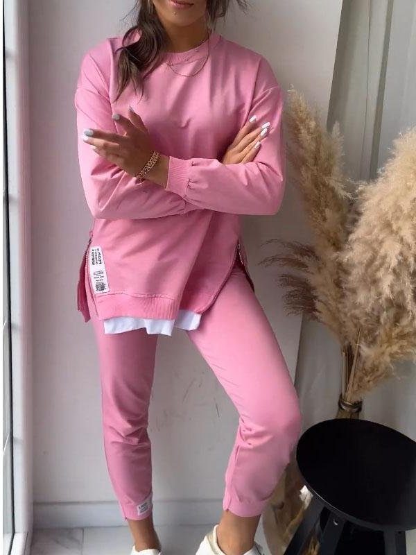 Oversized Crewneck Sweatshirt and Jogger Set for Women