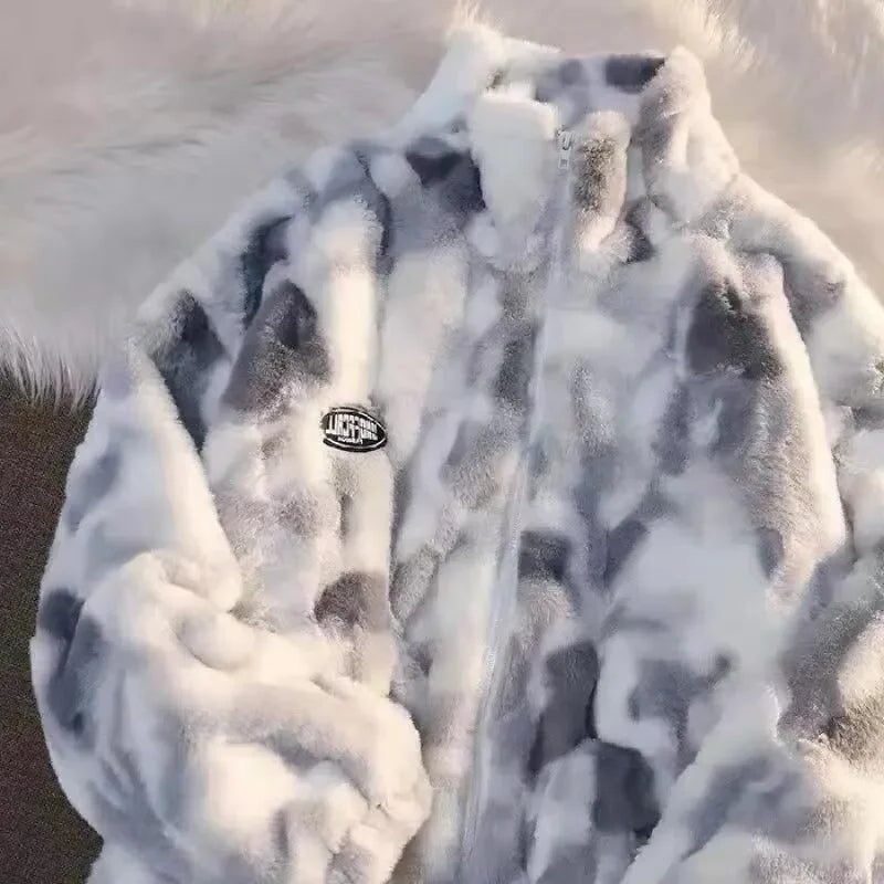 Oversized Fuzzy Fleece Jacket for Women