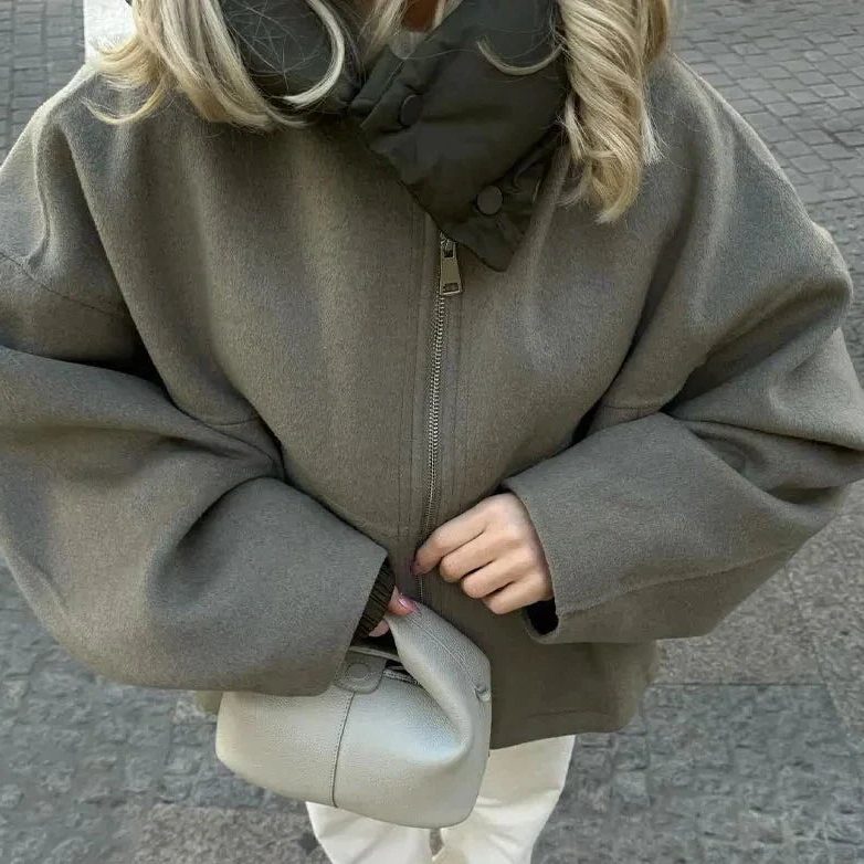 Oversized Hooded Sweatshirt Jacket for Women - View 5