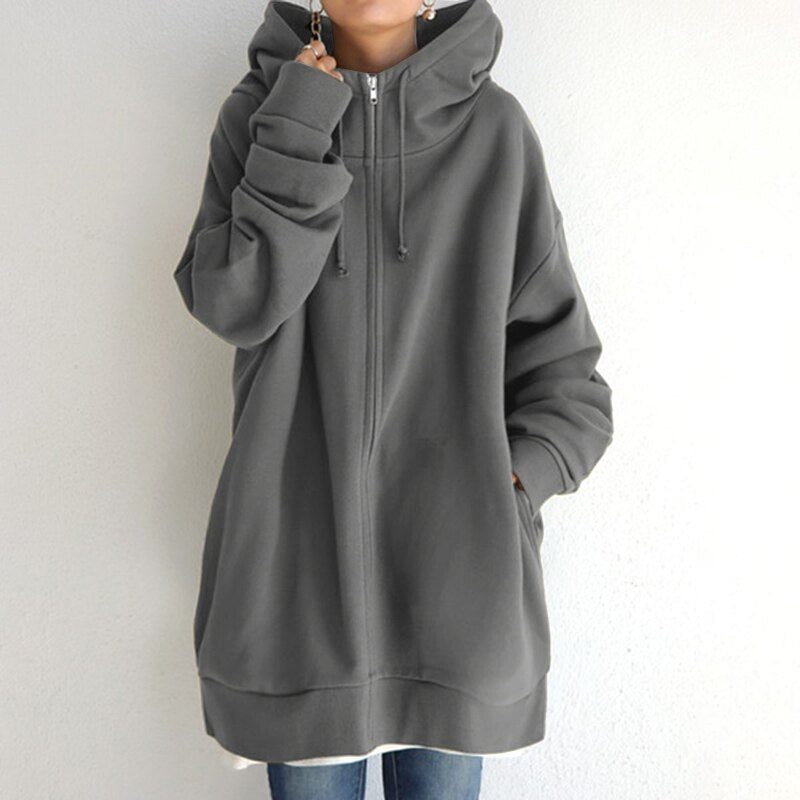 Oversized Hoodie Sweatshirt with Drawstring for Women