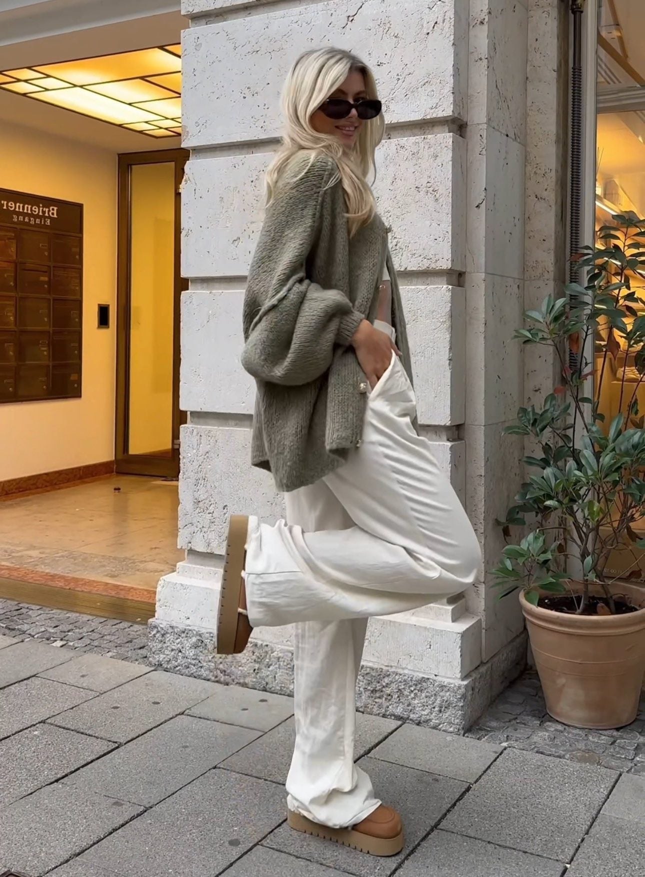 Oversized Wool Cardigan for Women - View 3