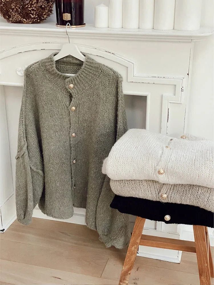 Oversized Wool Cardigan for Women - View 5