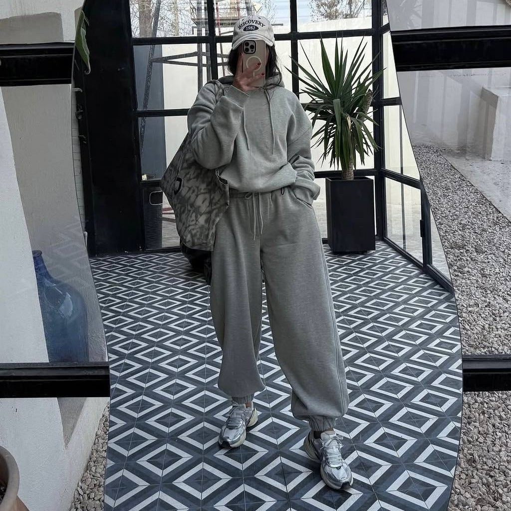 Oversized Zip-Up Jogging Set for Women