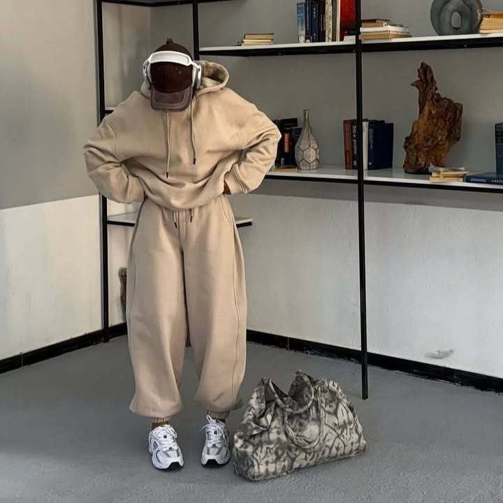 Oversized Zip-Up Jogging Set for Women - View 3