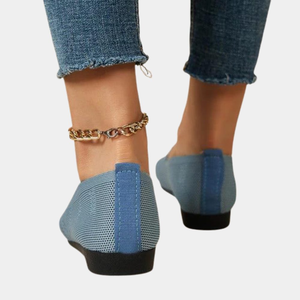 Platform Slip-On Shoes with Ankle Strap for Women
