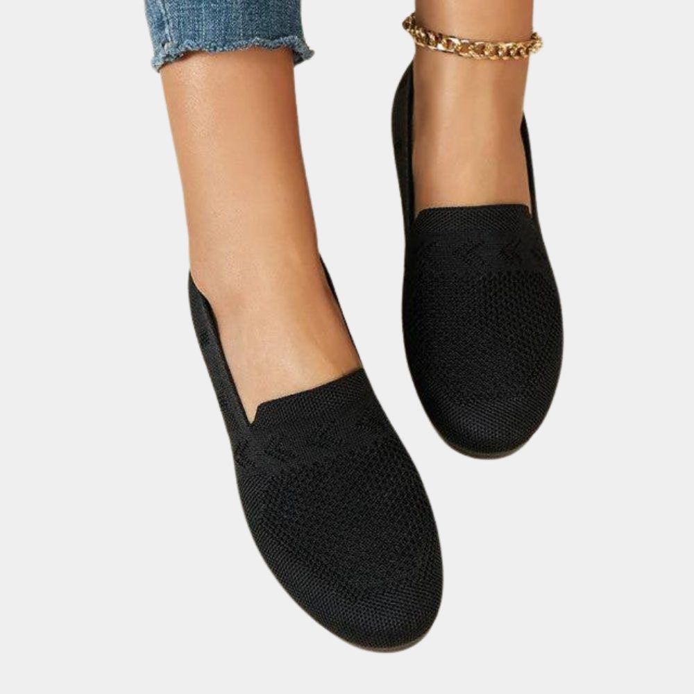 Platform Slip-On Shoes with Ankle Strap for Women