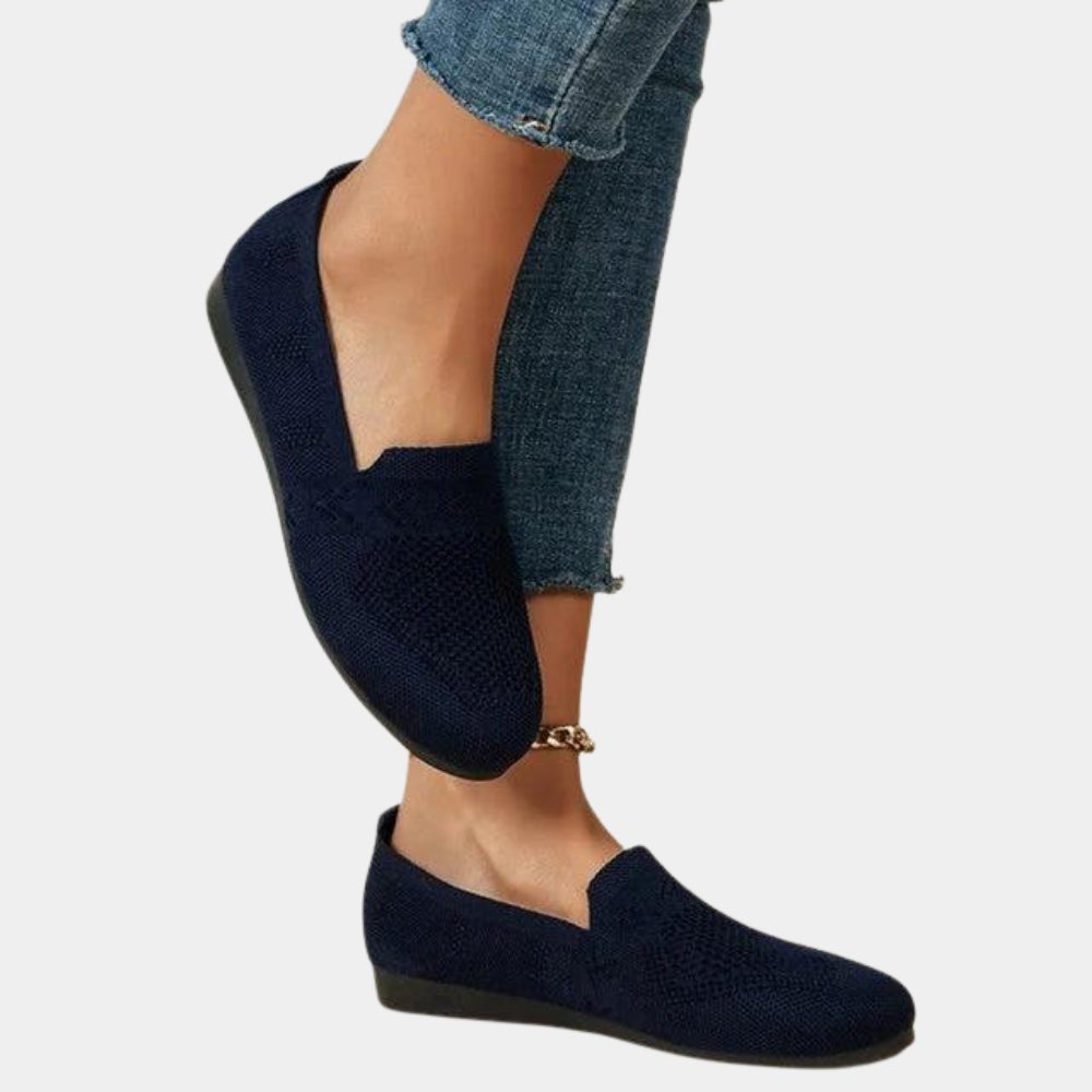 Platform Slip-On Shoes with Ankle Strap for Women