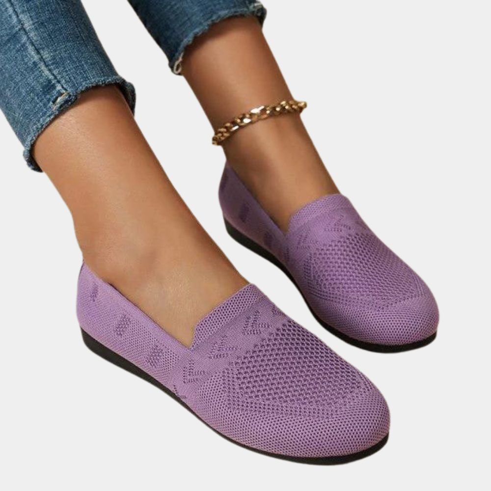 Platform Slip-On Shoes with Ankle Strap for Women