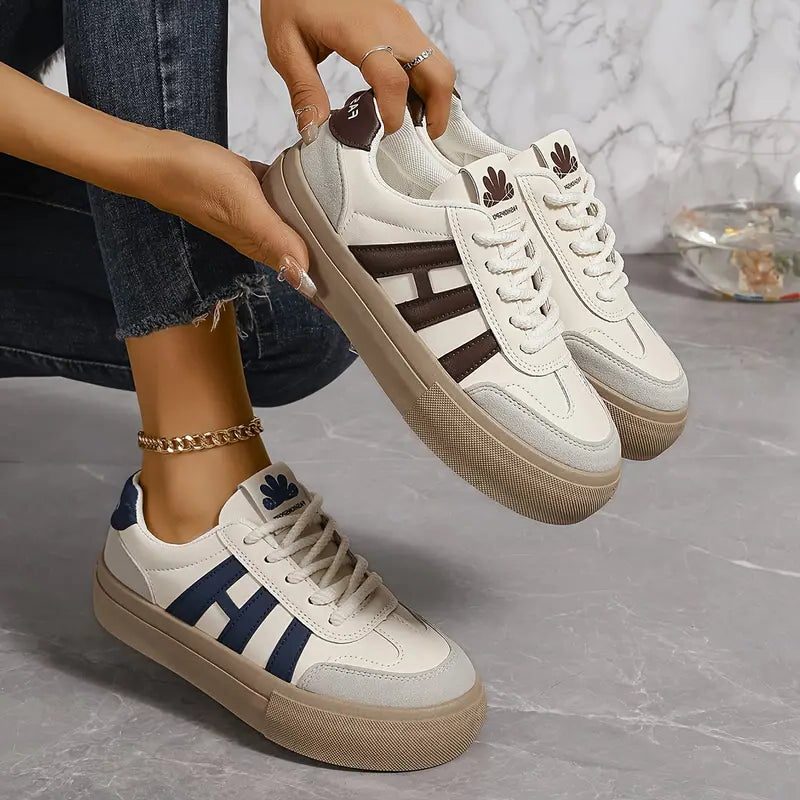 Platform Sneakers with Lace-Up for Women