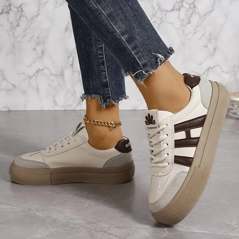 Platform Sneakers with Lace-Up for Women