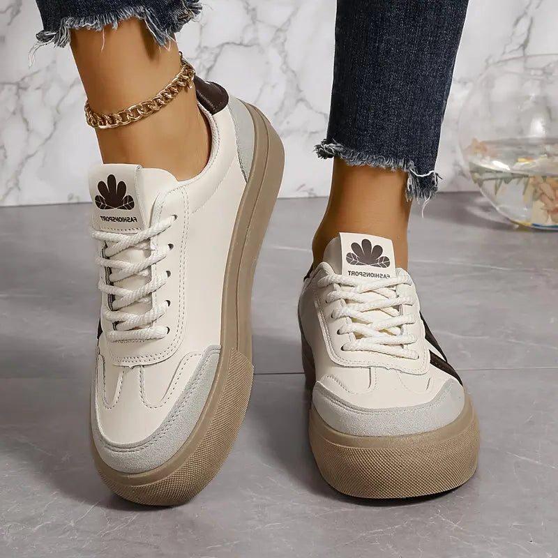 Platform Sneakers with Lace-Up for Women