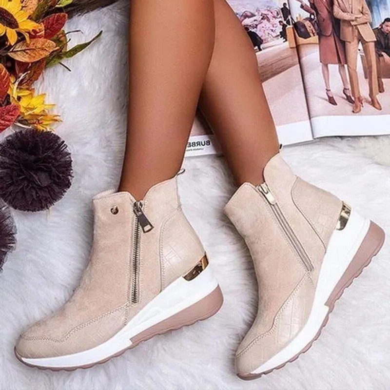 Platform Wedge Ankle Boots for Women