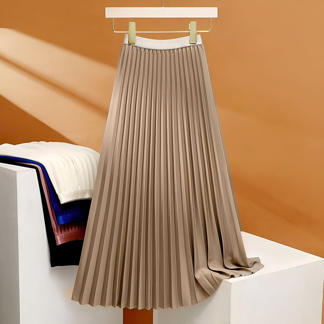 Pleated Maxi Skirt for Women