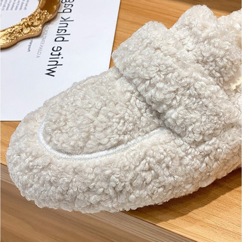 Plush Loafer Slippers for Women