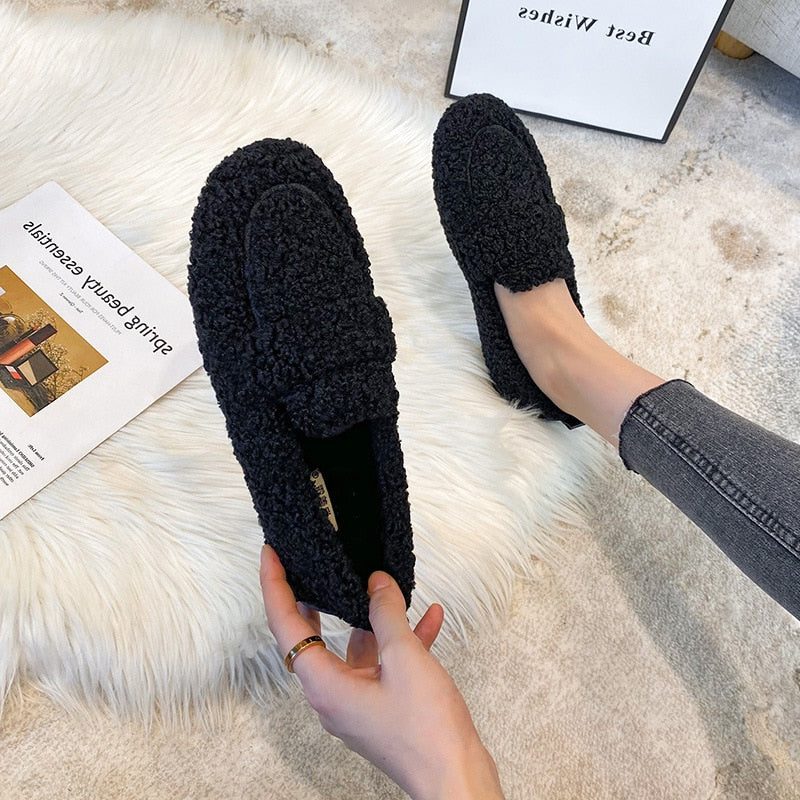 Plush Loafer Slippers for Women - View 4