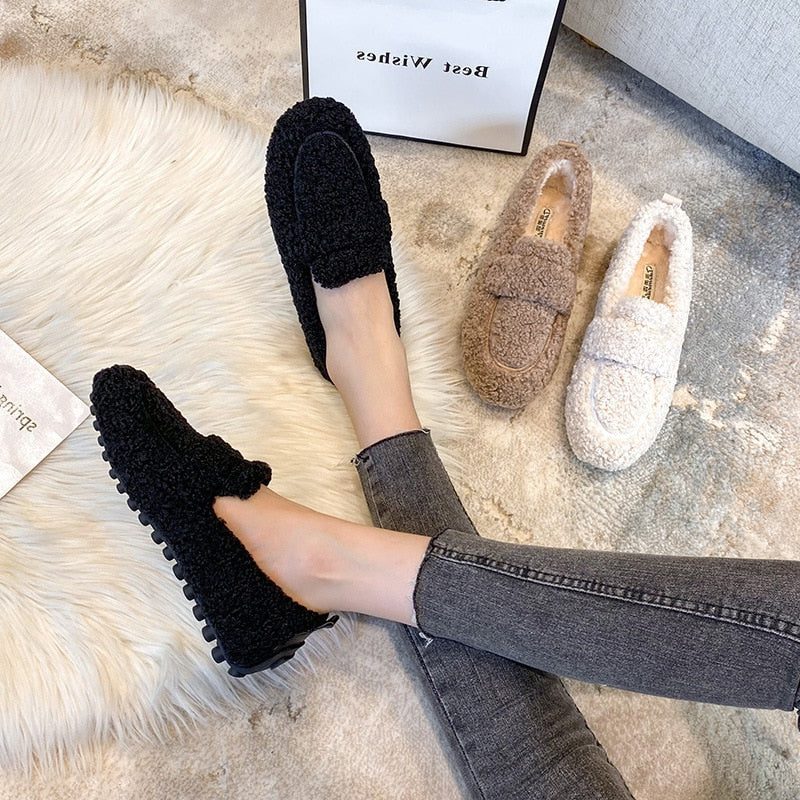 Plush Loafer Slippers for Women - View 5