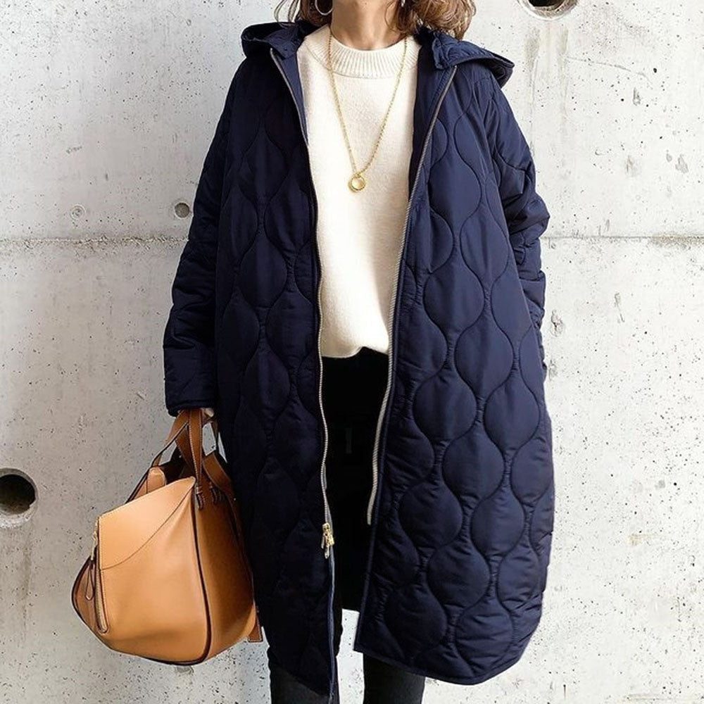 Quilted Hooded Puffer Coat for Women