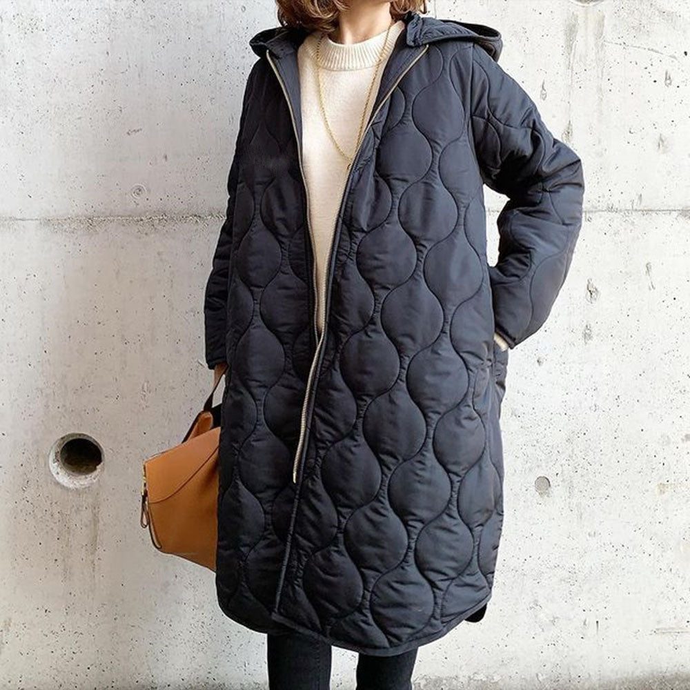 Quilted Hooded Puffer Coat for Women
