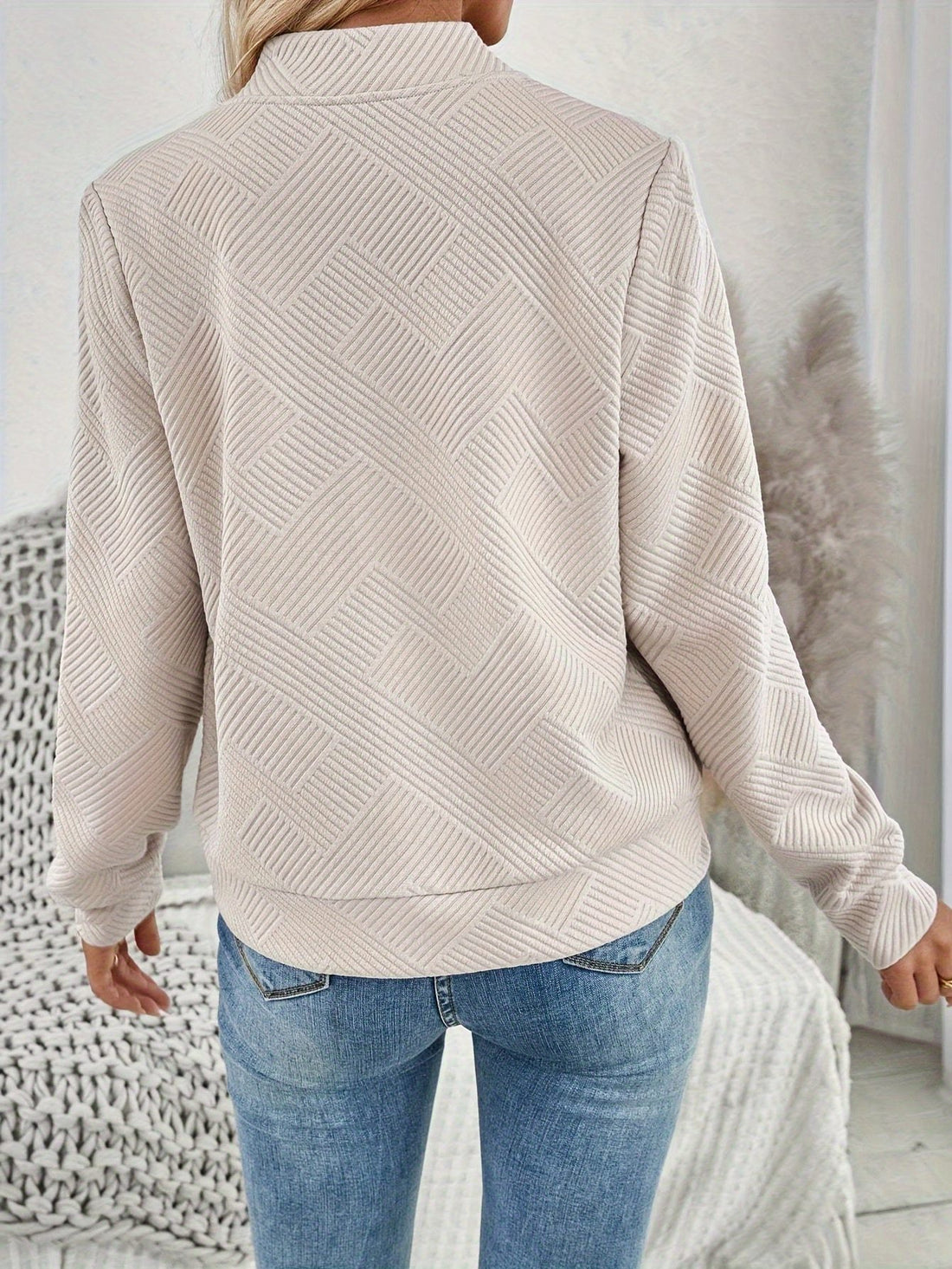Quilted Zip-Up Bomber Jacket for Women