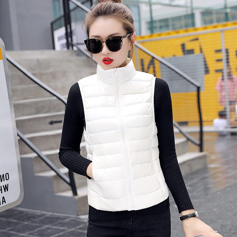 Quilted Zip-Up Vest for Women