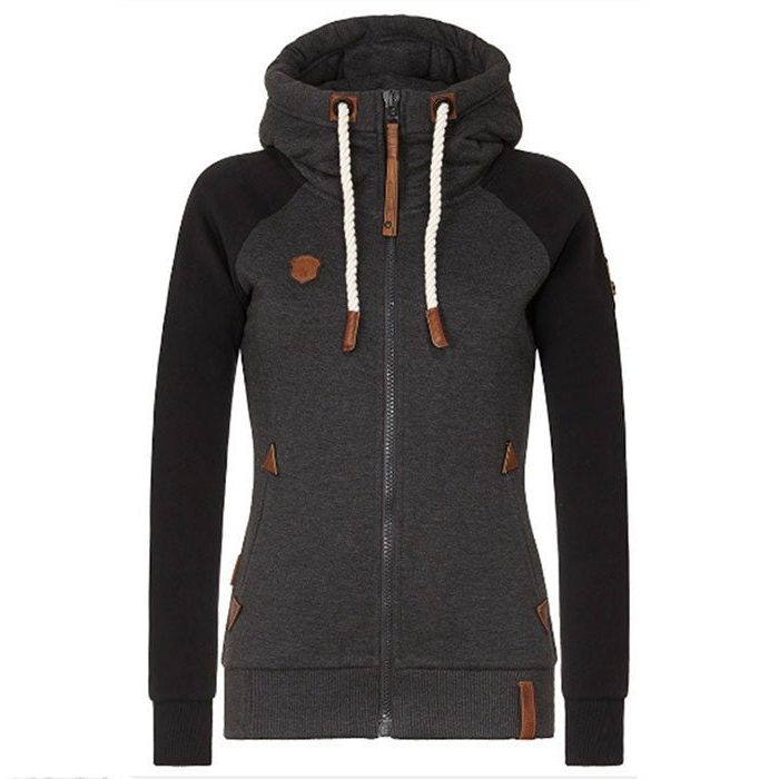 Raglan Hoodie with Hood for Women - Black
