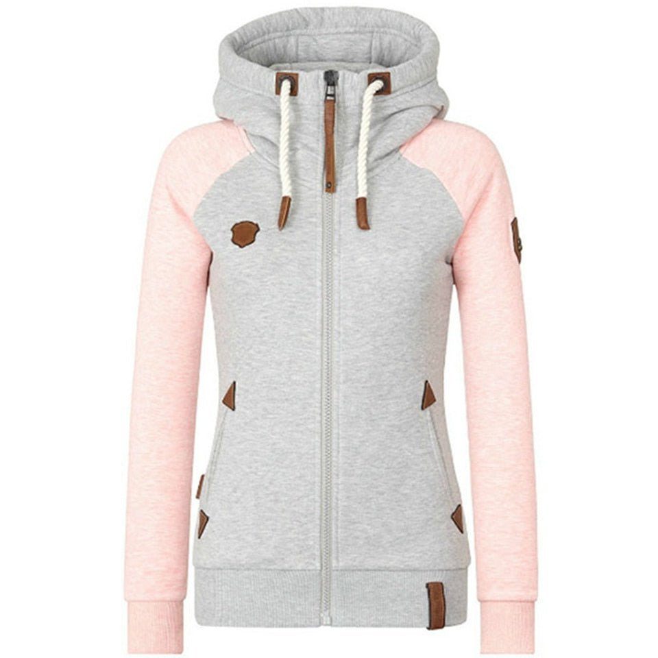 Raglan Hoodie with Hood for Women - Light Pink