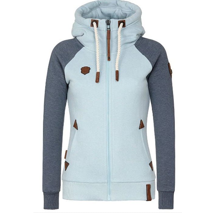 Raglan Hoodie with Hood for Women - Light Blue