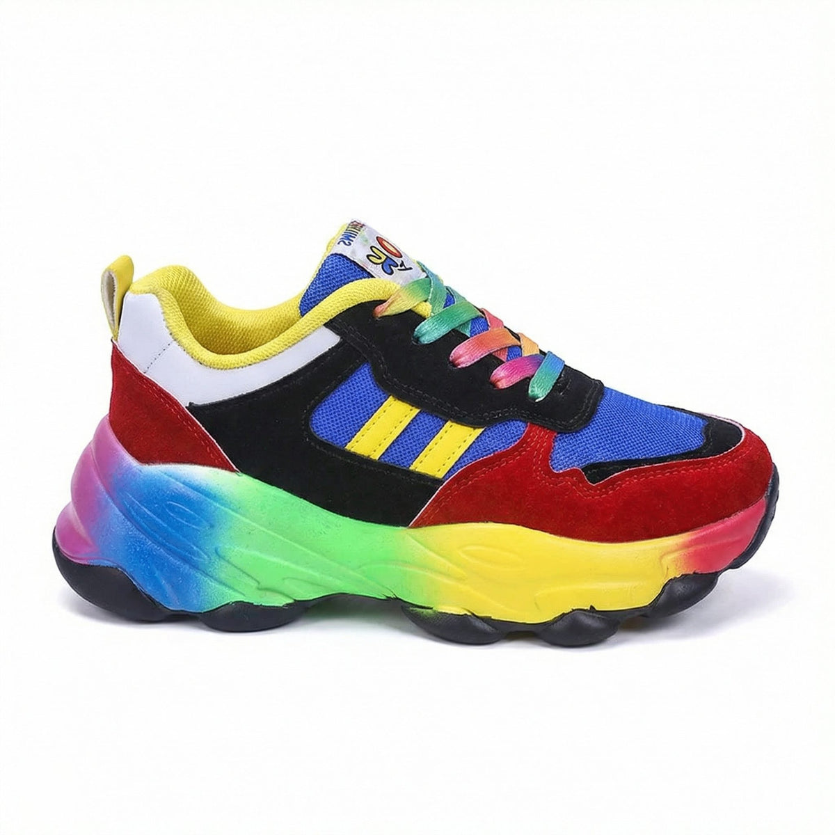 Rainbow Chunky Platform Sneakers for Women