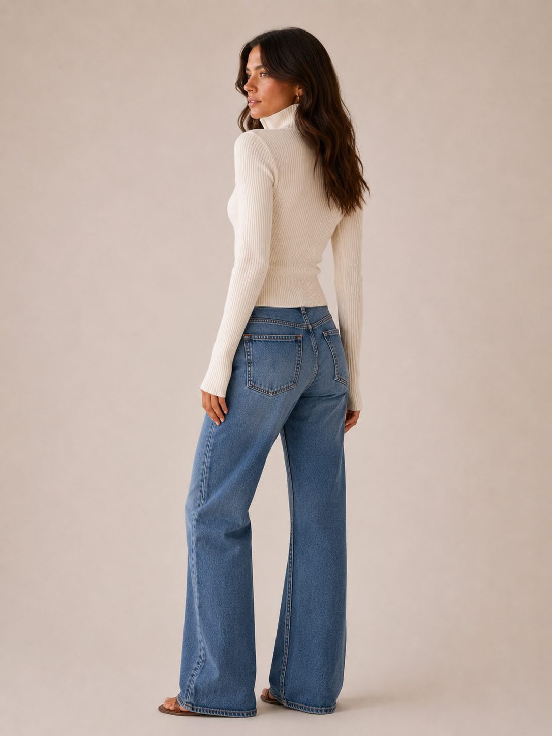 Ribbed Knit Long Sleeve Zip-Up Cropped Cardigan for Women - View 2