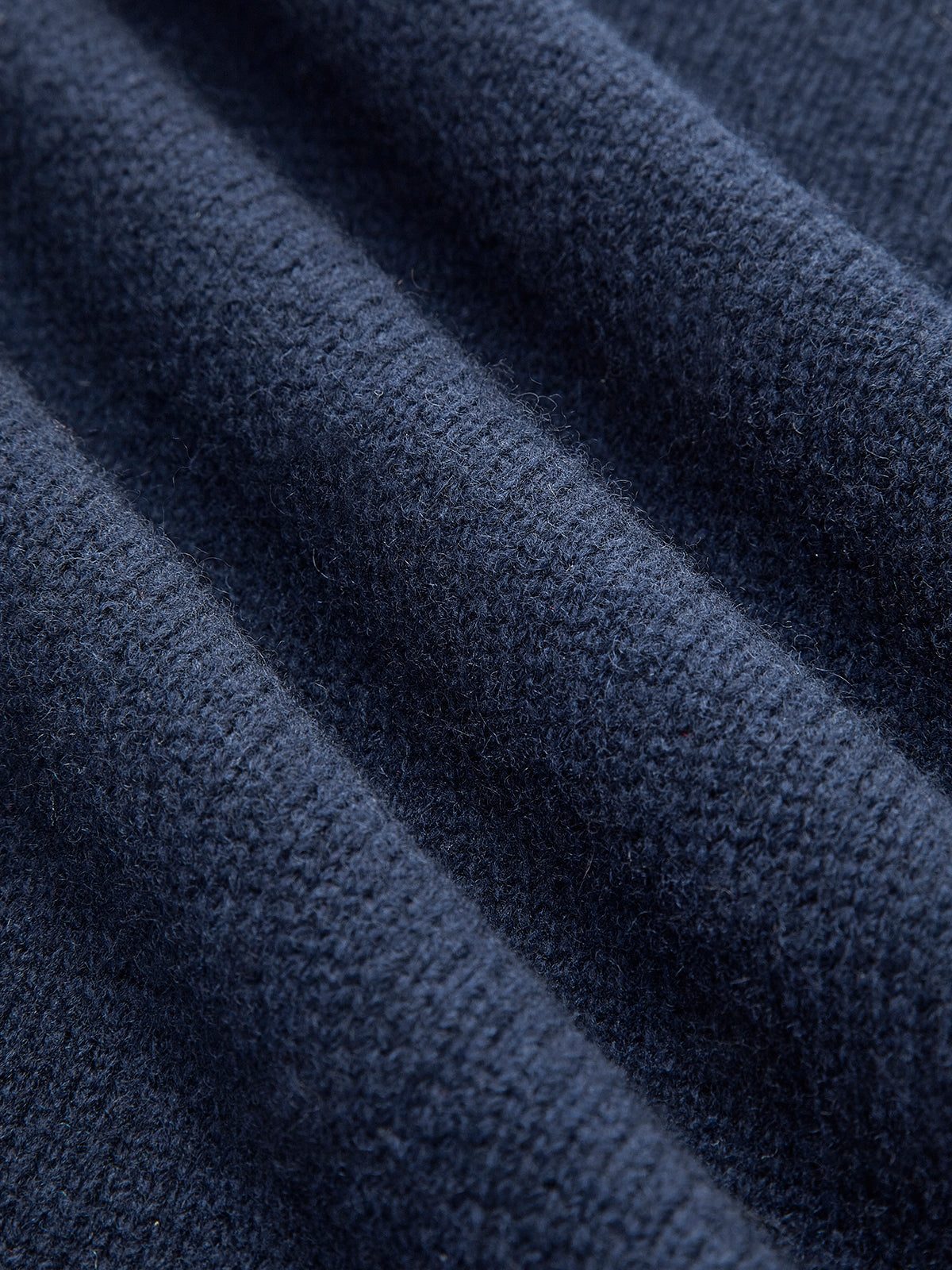Ribbed Knit Sweater with Denim Collar for Women - View 5