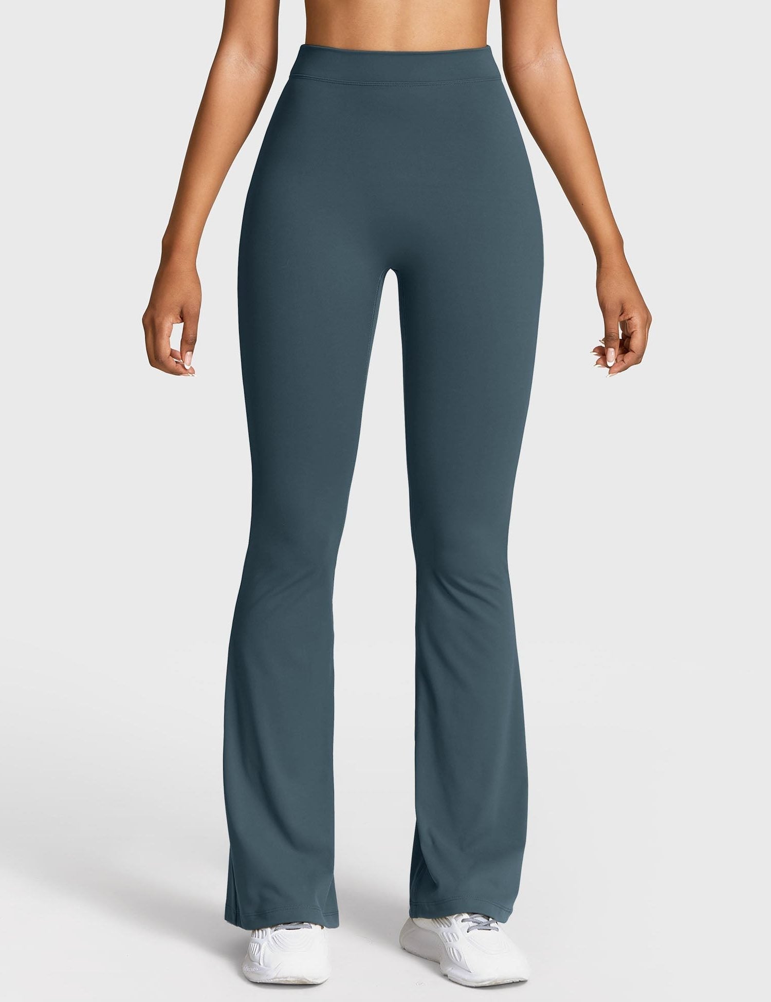 Ruched V-Neck Flared Leggings for Women - View 52