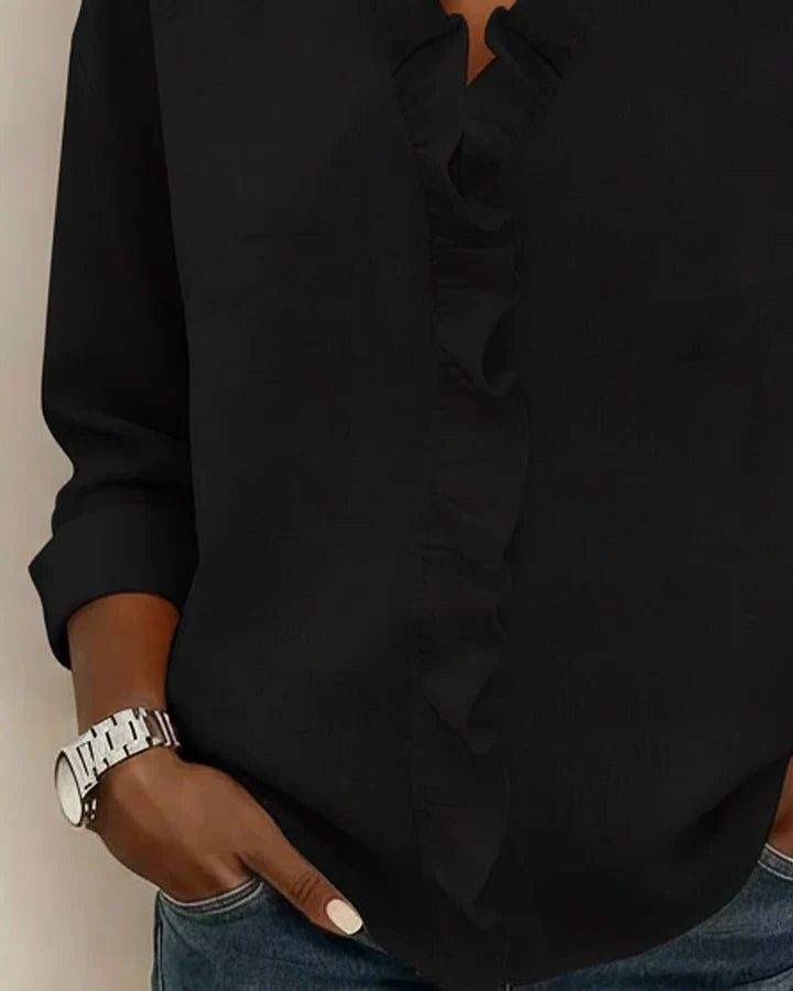 Ruffle Long Sleeve Blouse for Women - View 5