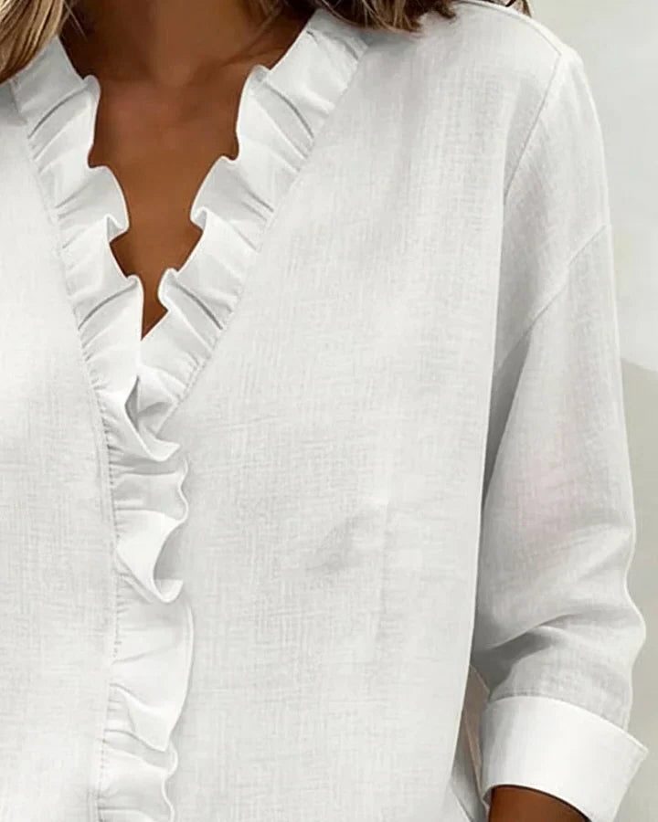 Ruffle Long Sleeve Blouse for Women - View 6