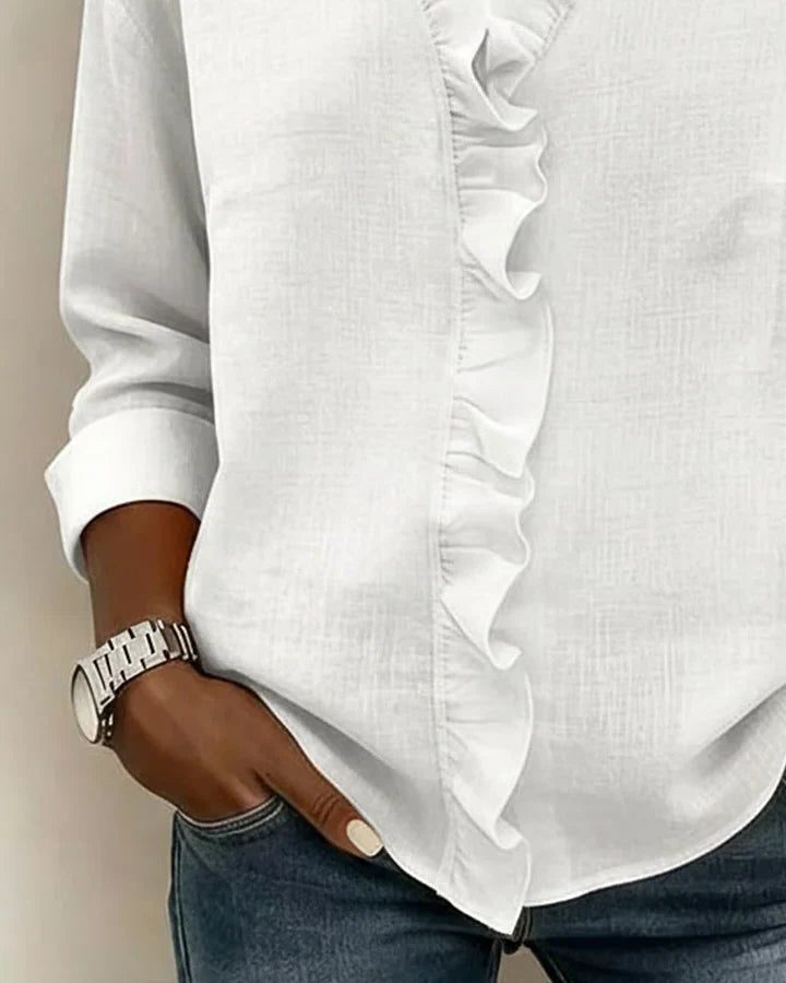 Ruffle Long Sleeve Blouse for Women - View 7