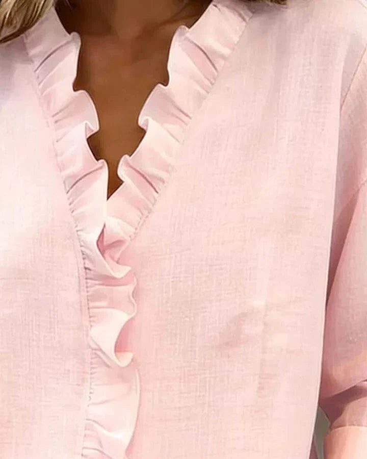 Ruffle Long Sleeve Blouse for Women - View 9