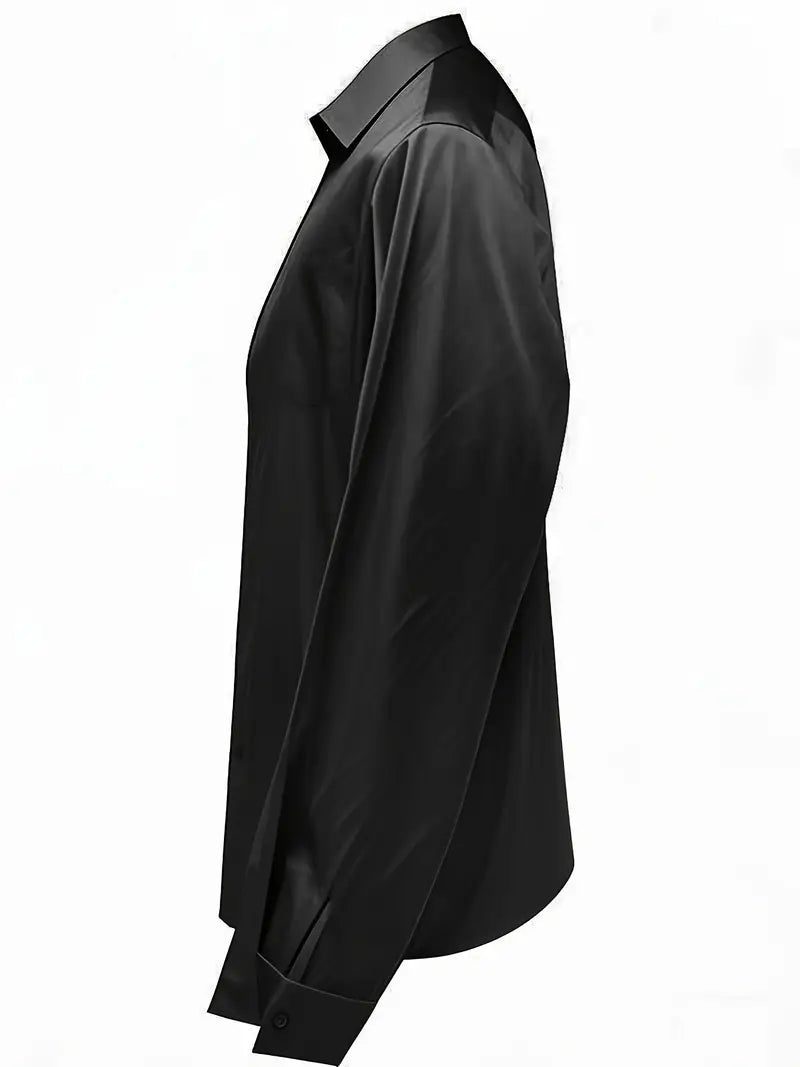 Satin V-Neck Blouse with Long Sleeves for Women - View 41