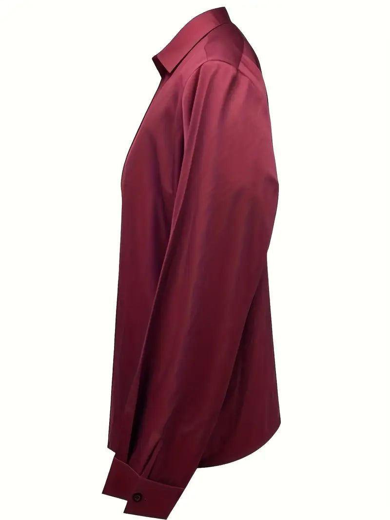 Satin V-Neck Blouse with Long Sleeves for Women - View 46