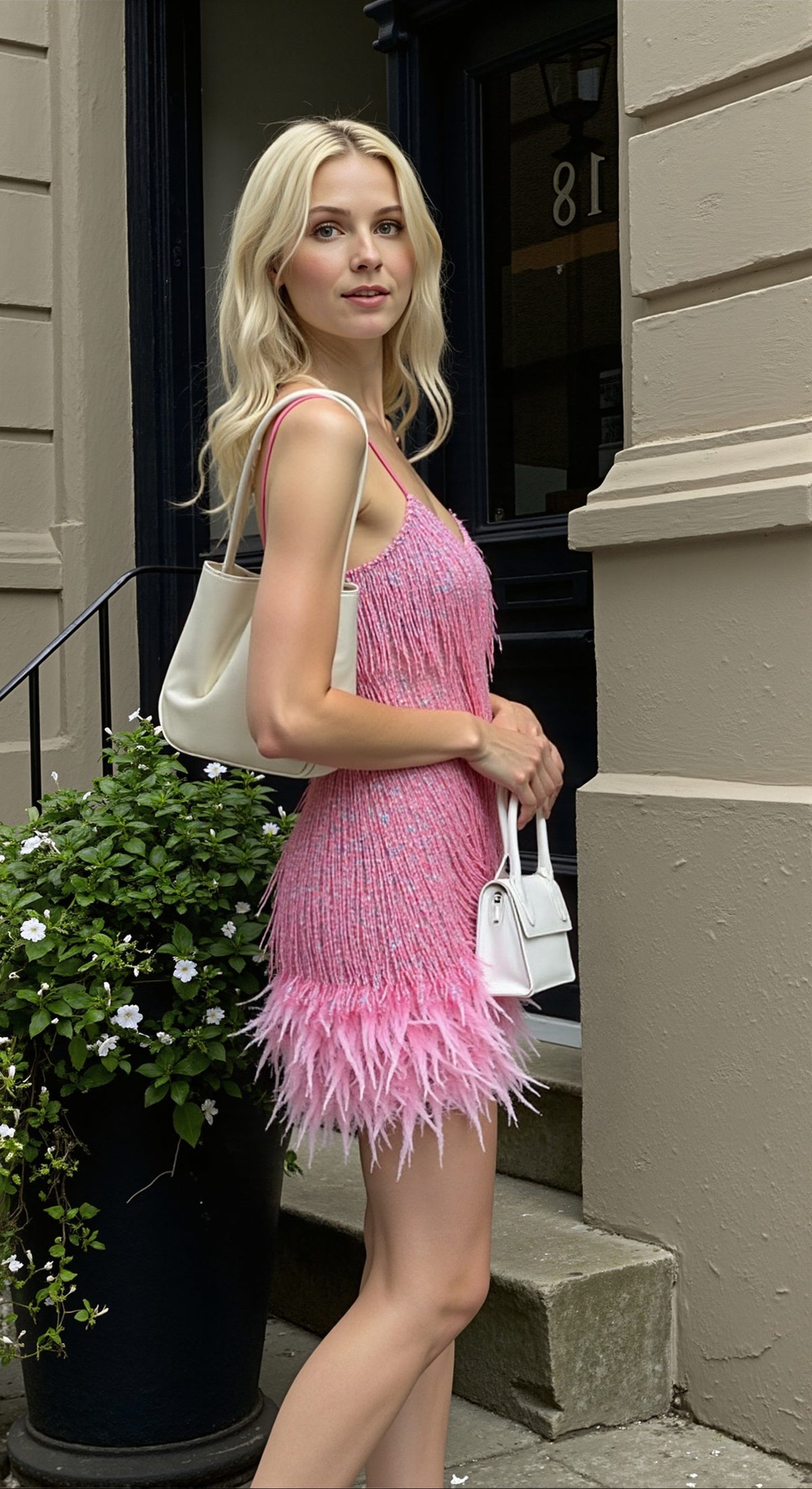 Sequin Fringe Mini Cocktail Dress for Women - View 17