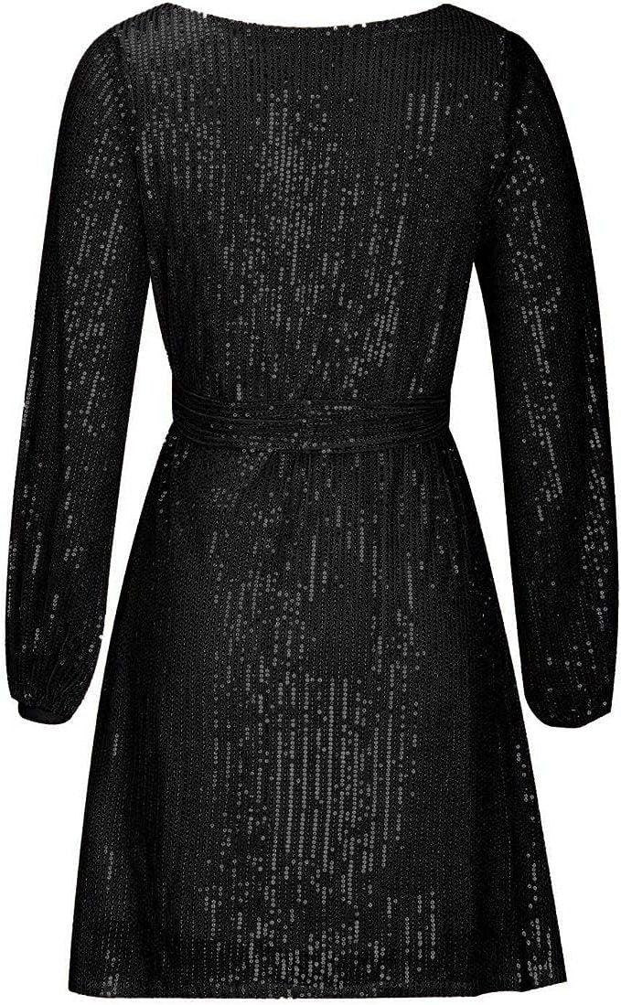 Sequin Mini Dress with Short Sleeves for Women - View 10