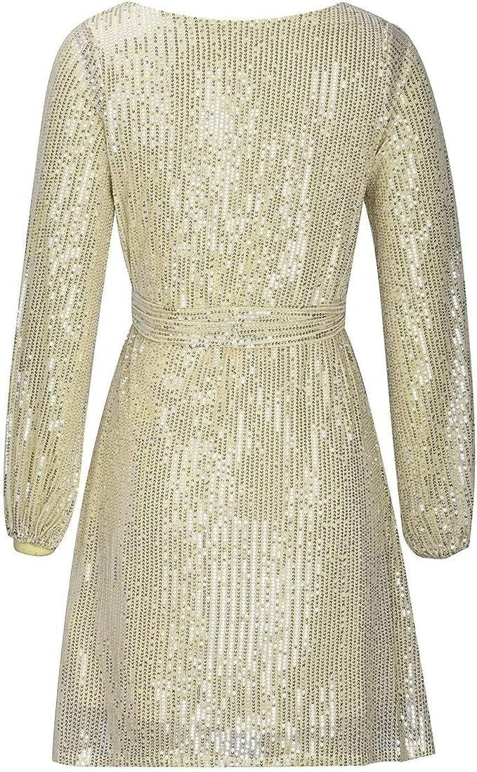 Sequin Mini Dress with Short Sleeves for Women - View 11