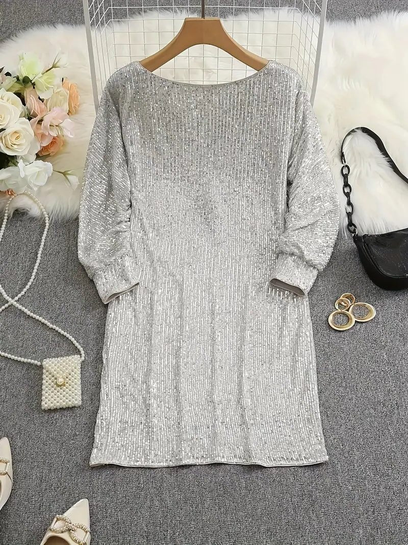 Sequin Off-Shoulder Dress for Women - View 5
