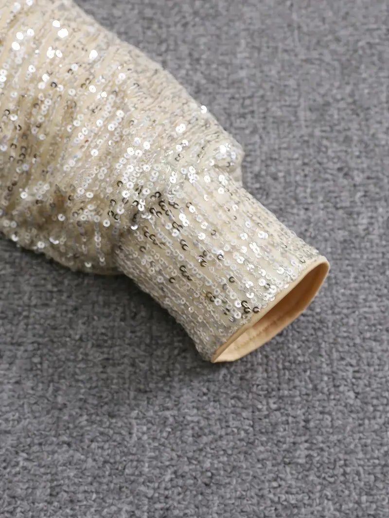 Sequin Off-Shoulder Dress for Women - View 7